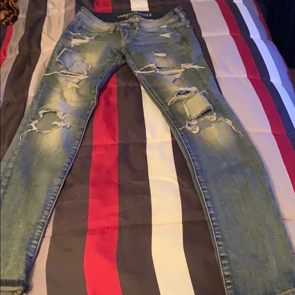 Blue Distressed Jeans